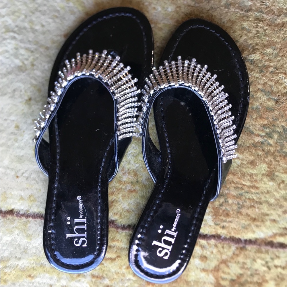 Black and silver shoes